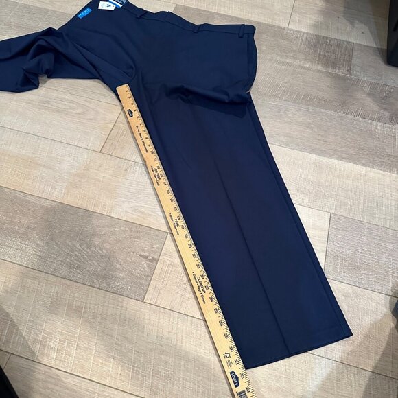 HAGGAR CLASSIC FIT BLUE SUIT PANTS 44 X 32 NEW FLEX WAIST - Picture 3 of 11